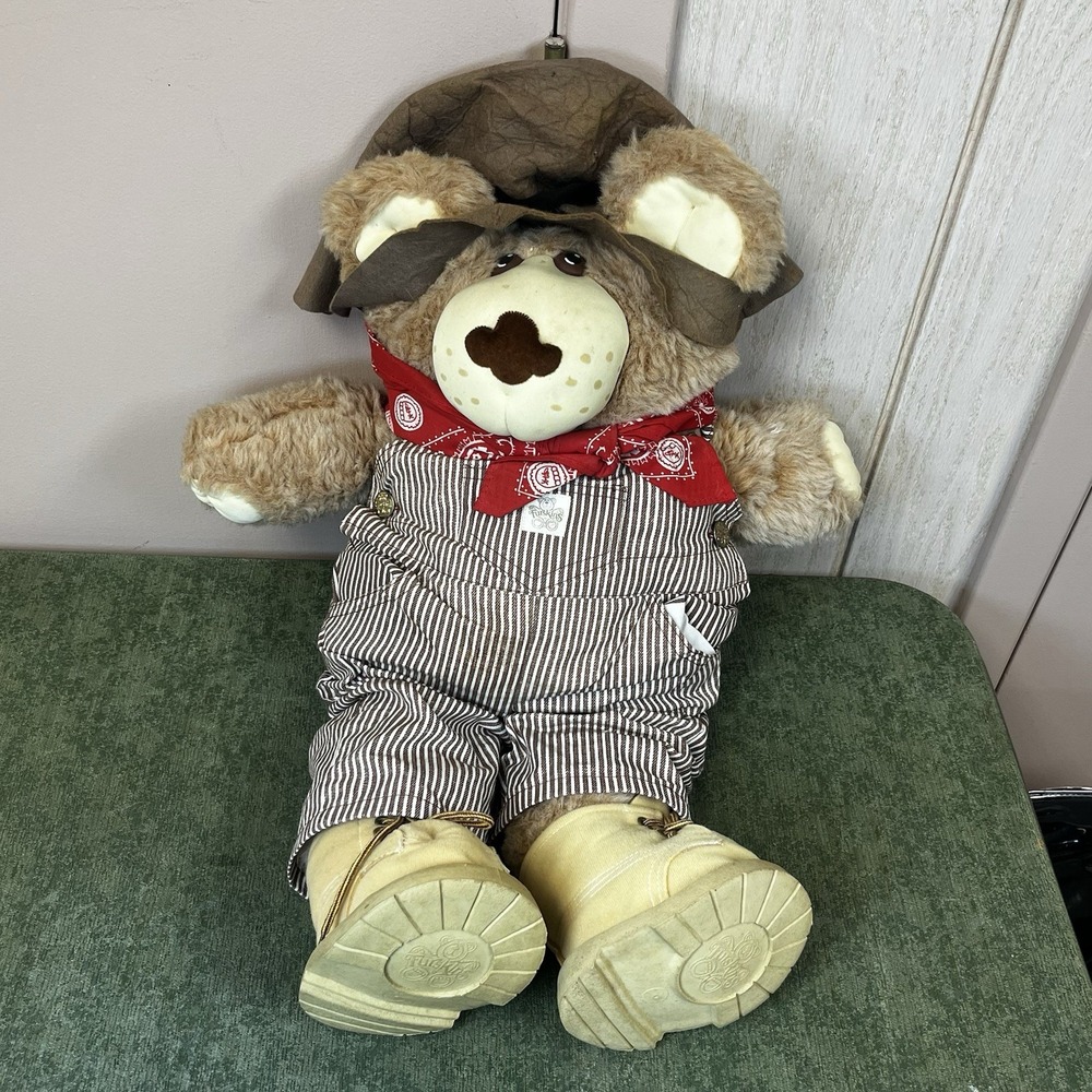 FURSKINS PLUSH TEDDY BEAR Xavier Roberts 1983-4 Dudley 22" Tall